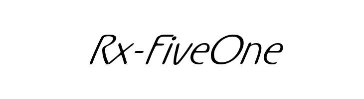 Rx-FiveOne Font