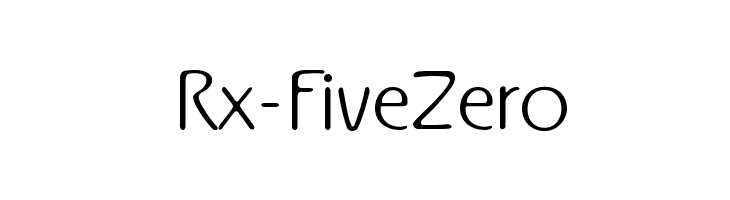 Rx-FiveZero  font caratteri gratis