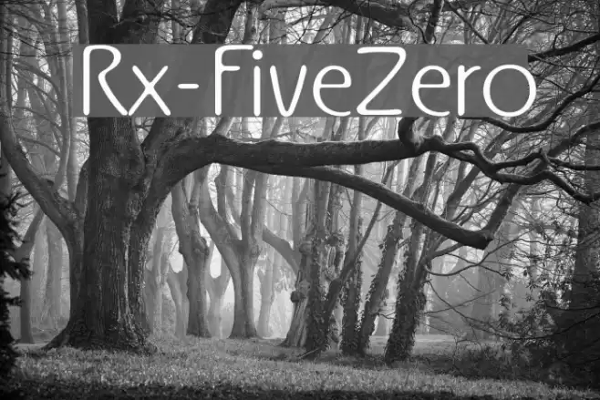 Rx-FiveZero Font examples