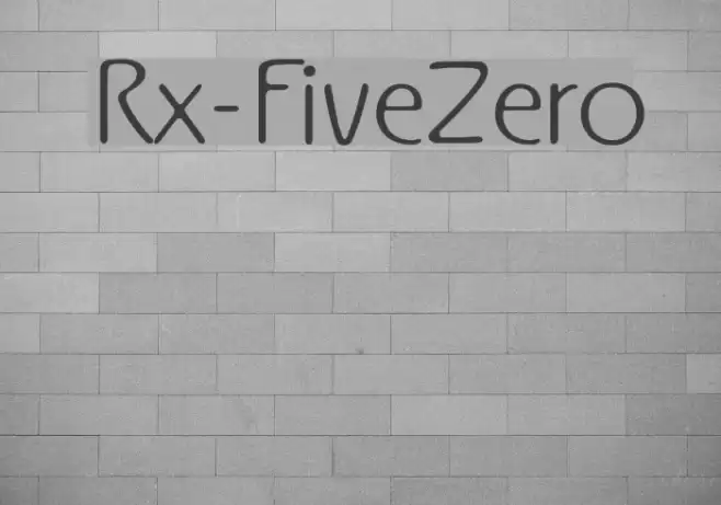 Rx-FiveZero Font examples