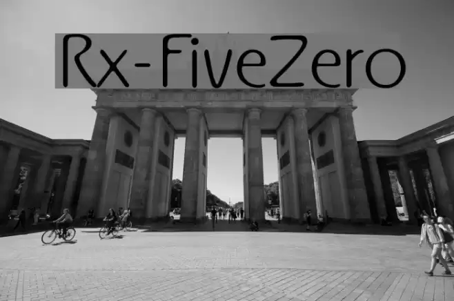 Rx-FiveZero Font examples