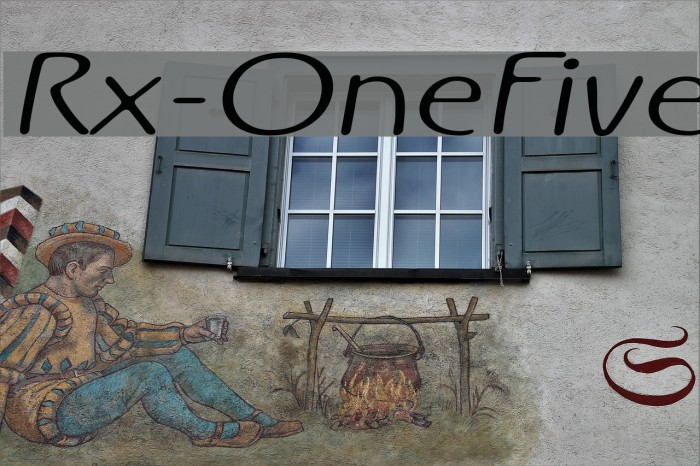 Rx-OneFive Font examples