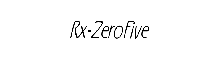 Rx-ZeroFive Caratteri