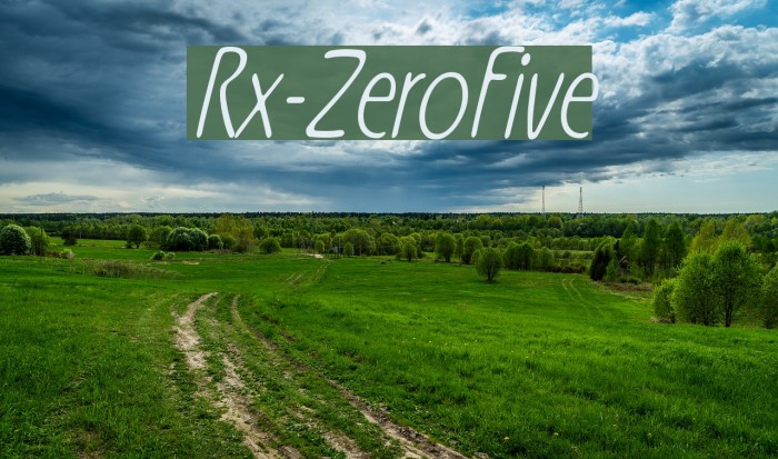 Rx-ZeroFive Font examples
