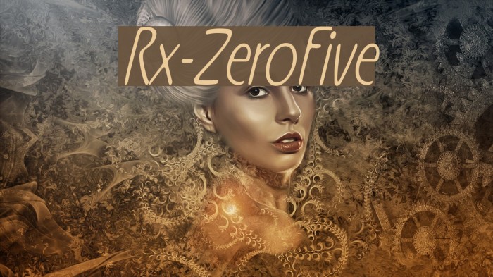 Rx-ZeroFive Font examples