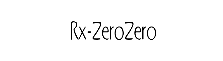 Rx-ZeroZero  Скачать бесплатные шрифты