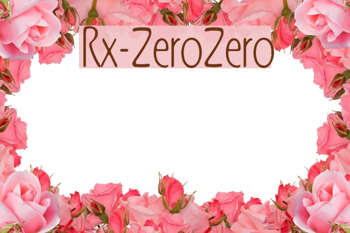 Rx-ZeroZero Fonte examples