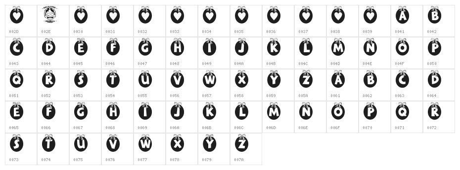RY-THA Character Map