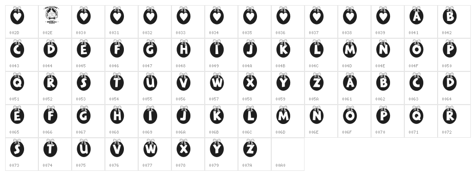 RY-THA Character Map