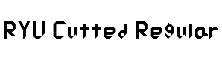 RYU Cutted Regular  les polices de caractères gratuit tlcharger