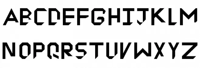 RYU Cutted Regular 字体 大写