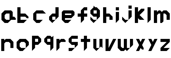 RYU Cutted Regular Font LOWERCASE