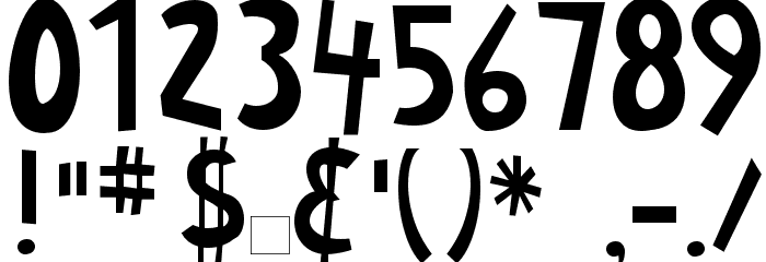 Ryan's Rotten Writing Font OTHER CHARS