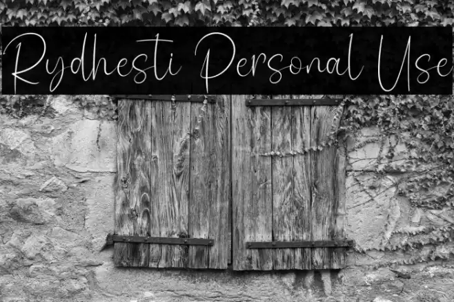Rydhesti Personal Use Font examples
