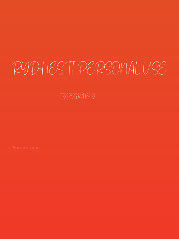 Rydhesti Personal Use Poster