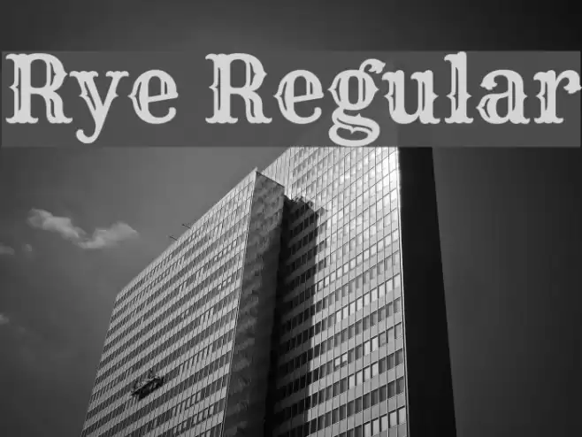 Rye Regular Font examples