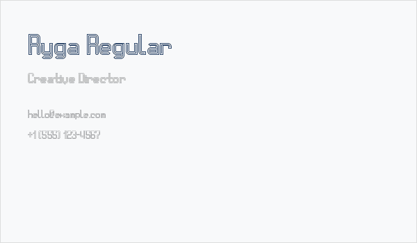 Ryga Regular Business Card