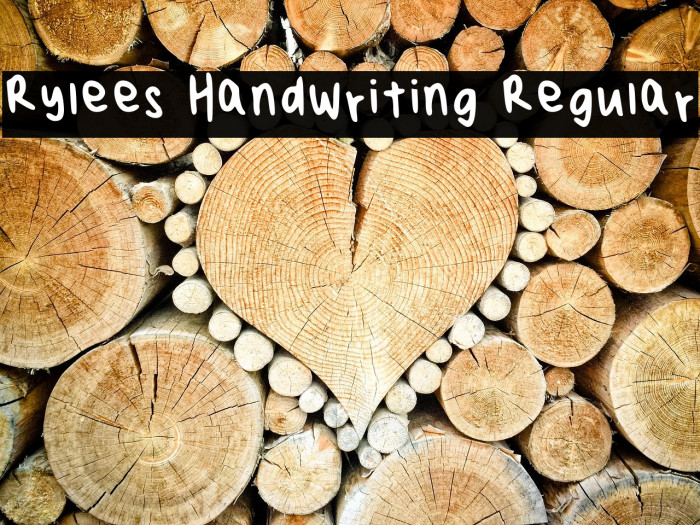 Rylees Handwriting Regular Example 1