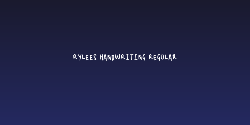 Rylees Handwriting Regular Social Header