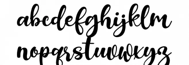 Rynda Schriftart Kleinbuchstaben
