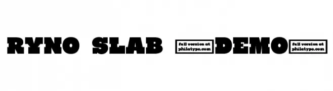Ryno Slab [Demo]  Free Fonts Download