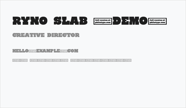 Ryno Slab [Demo] Business Card