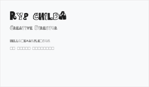 Ryp childA Business Card