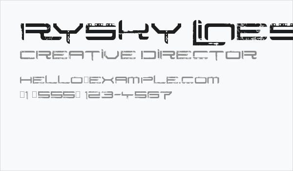 Rysky Lines Business Card