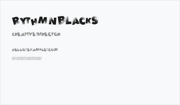 Rythm N Blacks Business Card