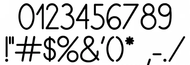 Rythmus Regular Font OTHER CHARS