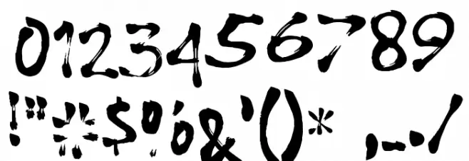 Ryujin Attack Font OTHER CHARS