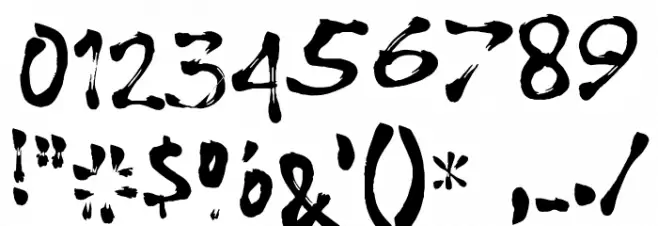 Ryujin Attack Font OTHER CHARS