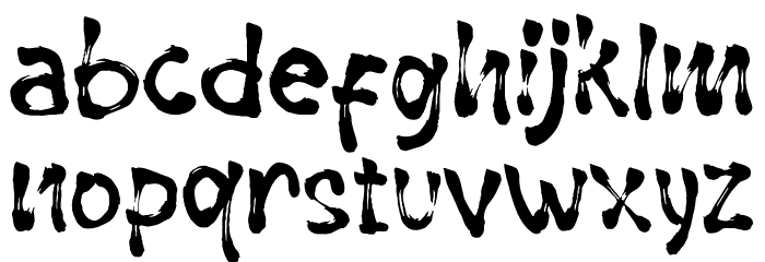 Ryujin Attack Font LOWERCASE