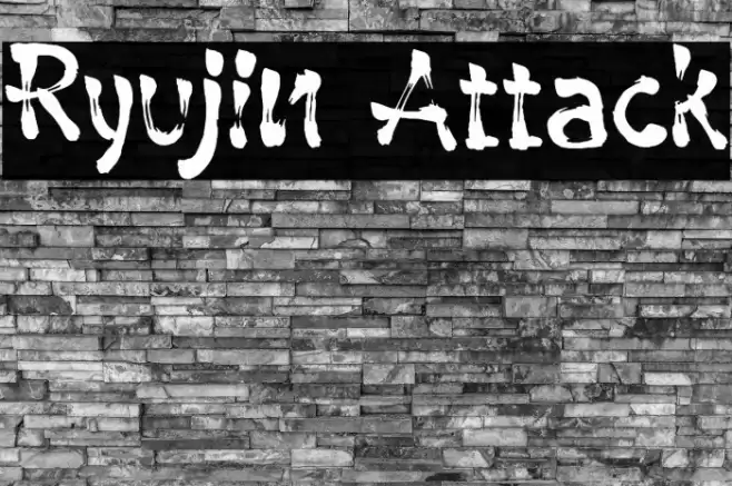 Ryujin Attack Font examples