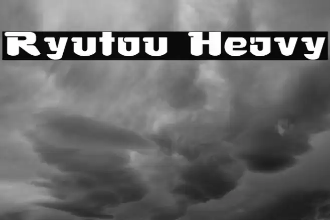 Ryutou Heavy Font examples