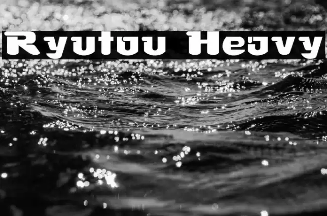 Ryutou Heavy Font examples