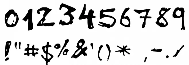 ryder dirty Font OTHER CHARS