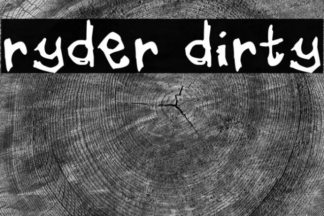 ryder dirty Font examples