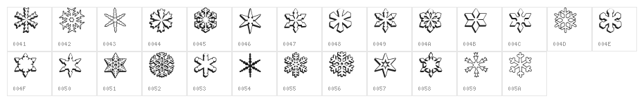 ryp_sflake2 Character Map