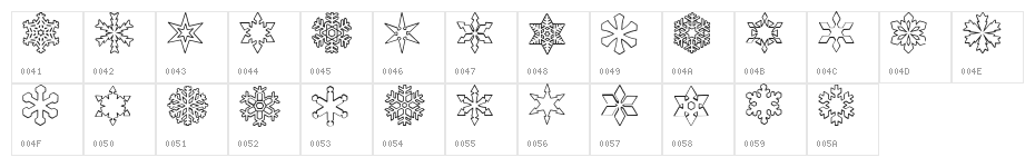ryp_sflake3 Character Map