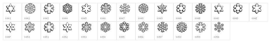 ryp_sflake5 Character Map