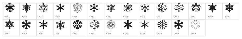 ryp_sflake6 Character Map