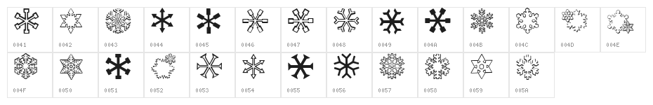 ryp_sflake8 Character Map