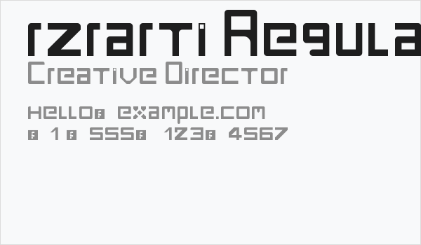 rzrarti Regular Business Card