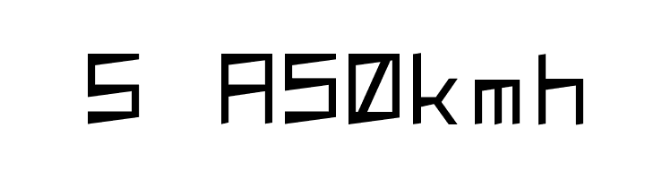 S A50kmh Font