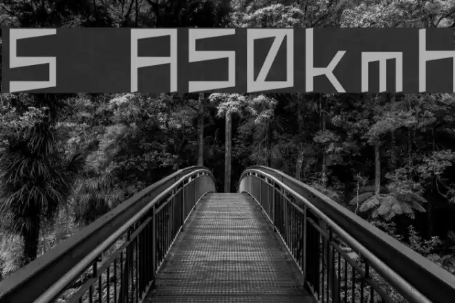 S  A50kmh Font examples