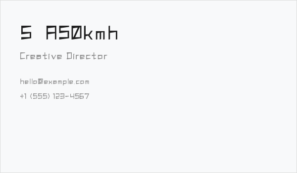 S  A50kmh Business Card