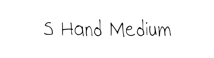 S Hand Medium 字体