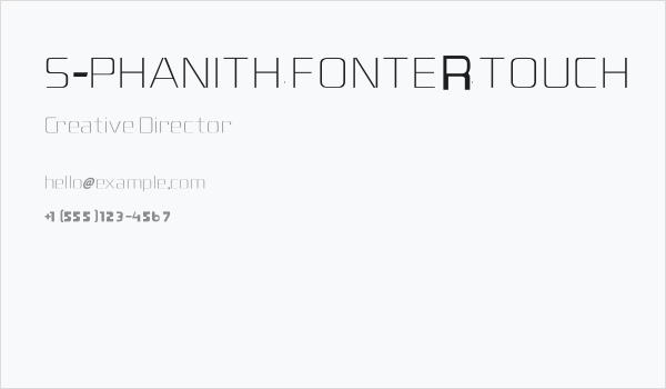 S-PHANITH FONTER TOUCH Business Card