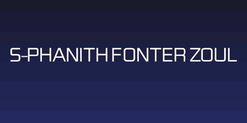 S-PHANITH FONTER ZOUL Social Header